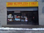 Bad weather is a boom for business at 200 Supplies Corp. in Little Italy. (photo by Meredith Hoffman)