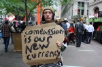 Brendan Anderson has lived at Occupy Wall Street for six days and noticed more people visiting every day. Photo by Chris Palmer