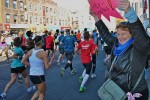 Rosalind Leslie, 53, of Ottawa, Canada cheered for as many individual runners as she could at the NYC Marathon, seen here at Bay Ridge, Brooklyn. Photo by Charles Li