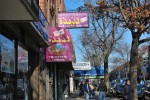 Arabic sprawled on business awnings and windows are a regular sight on the two-block stretch of Steinway Street, home to many halal meat shops, hookah bars, doctor's offices, traditional Arab clothing shops and more.  Photo by Joann Pan