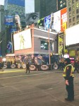 NYPD is in place at Times Square for Super Bowl week. By Zoe Lake