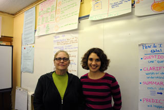 Susan Klein and Sarah Gardner are 9th grade teachers at  Marta Valle Secondary School. (Photo By Alexandra DiPalma)