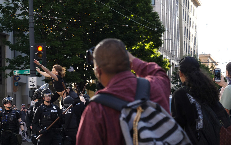 Scenes From A Seattle Protest - Pavement Pieces